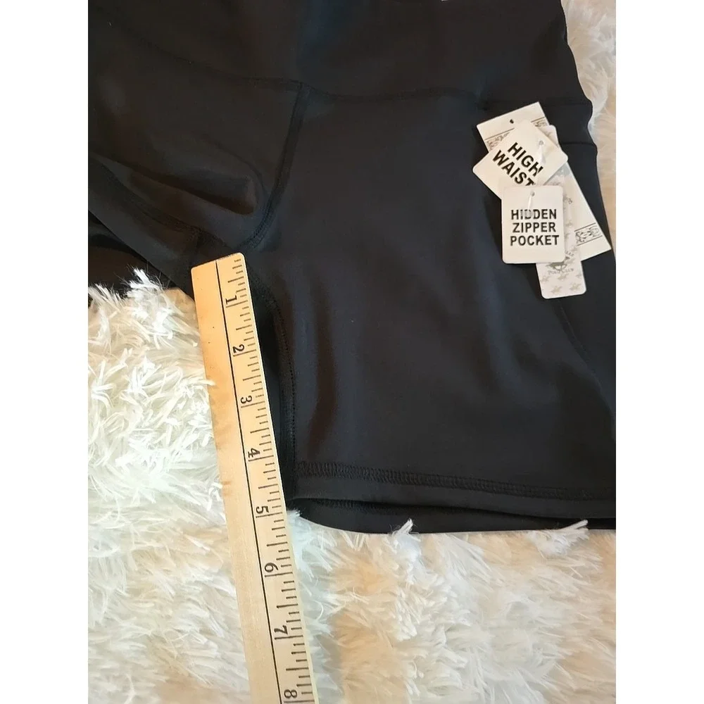 Beverly Hills Polo Club Women's‎ Size Large Biker Active Bermuda Black Shorts